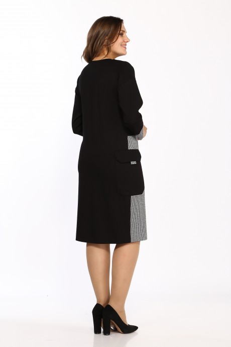 Платье Lady Style Classic 2458 Черный с серым размер 48-52 #3