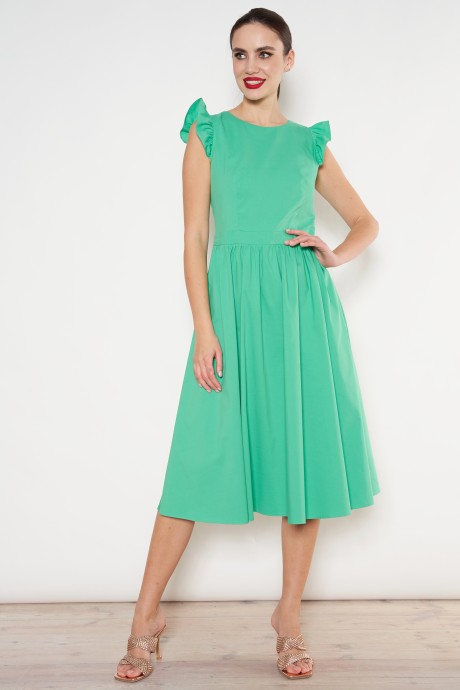 Платье ЮРС 23-126-3 зеленый размер 42 #1