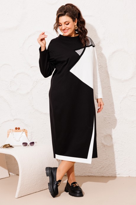 Платье Romanovich Style 1-2640 черно-белый размер 54-58 #2