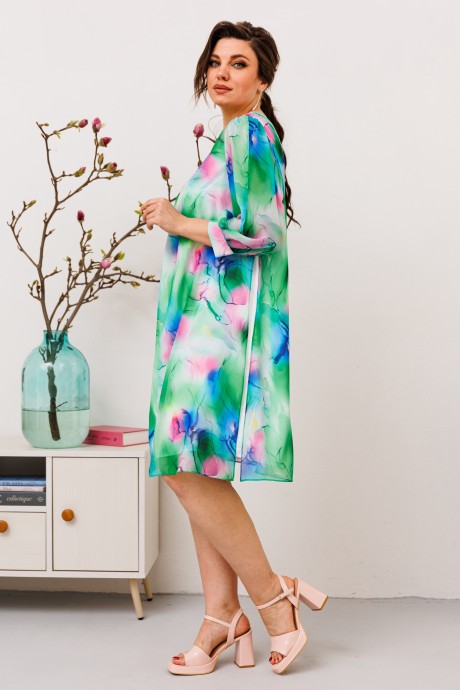 Платье Romanovich Style 1-2628 салатовый, розовый размер 50-60 #5