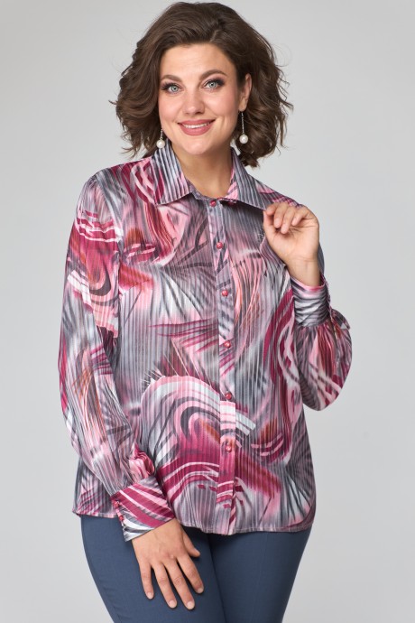 Блузка Anastasia Mak 1116 серо-розовый размер 50-60 #1
