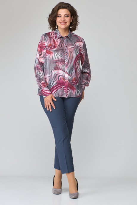 Блузка Anastasia Mak 1116 серо-розовый размер 50-60 #2