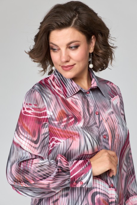 Блузка Anastasia Mak 1116 серо-розовый размер 50-60 #3