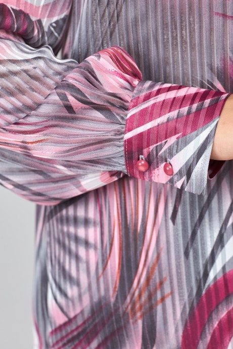 Блузка Anastasia Mak 1116 серо-розовый размер 50-60 #4