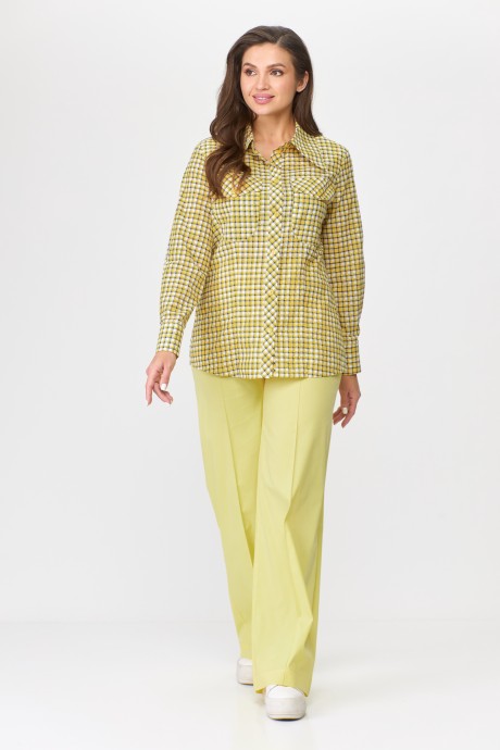 Рубашка Abbi 4016 жёлтый, клетка размер 44-54 #5