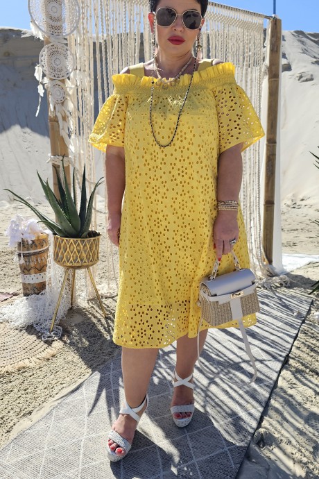 Платье Vittoria Queen 21433 желтый размер 48-58 #4