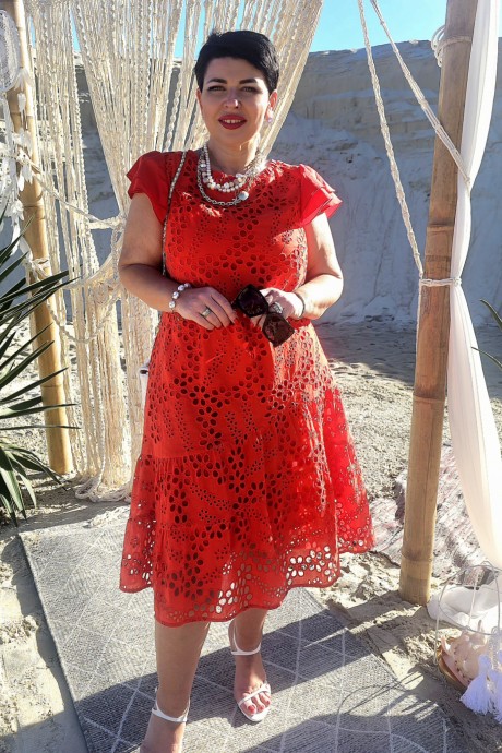 Платье Vittoria Queen 21453 красный размер 48-58 #5