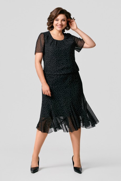 Платье IVA 1484 черный размер 50-60 #1