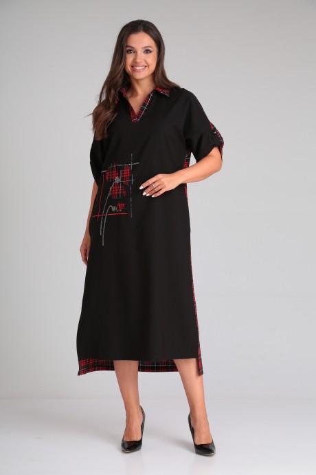 Платье Michel Chic 2134 чёрный, красный размер 48-70 #1