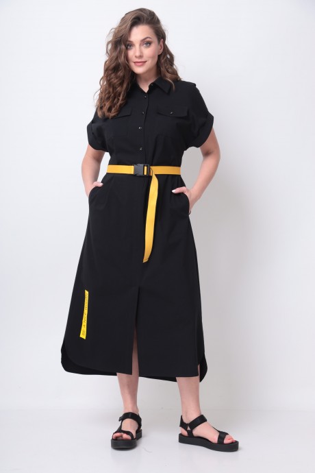 Платье Michel Chic 993/2 черный,желтый размер 48-68 #1