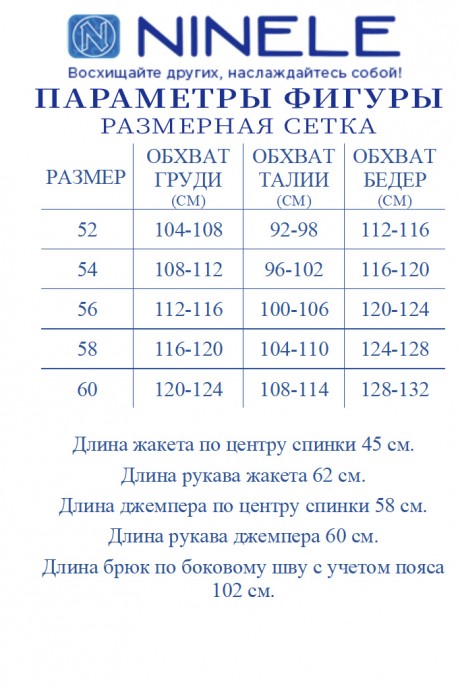 Костюм/комплект NINELE (Нинель Шик ) 7468 тройка черный размер 52-60 #10