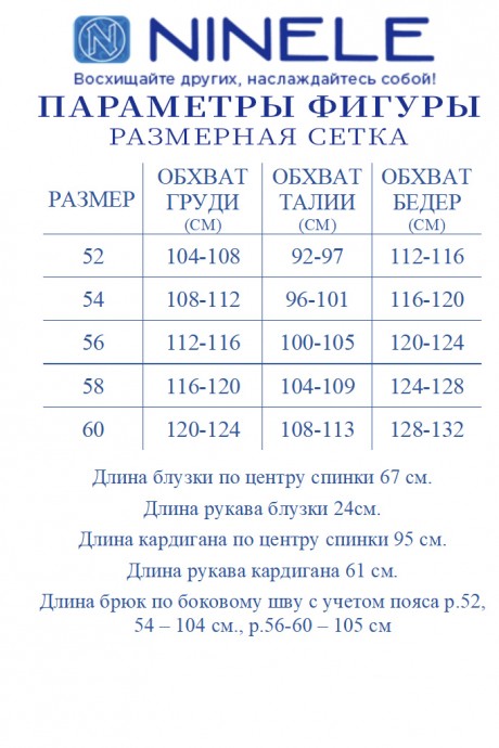 Костюм/комплект NINELE (Нинель Шик ) 7460 тройка синий размер 52-60 #10