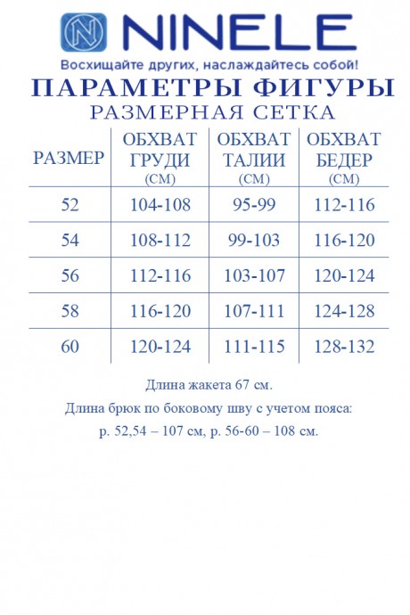 Костюм/комплект NINELE (Нинель Шик ) 6032 синий размер 52-60 #9