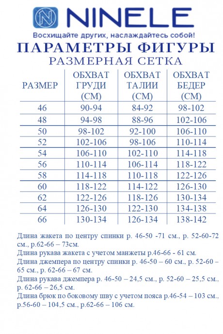 Костюм/комплект NINELE (Нинель Шик ) 7492 тройка небесный размер 46-66 #10