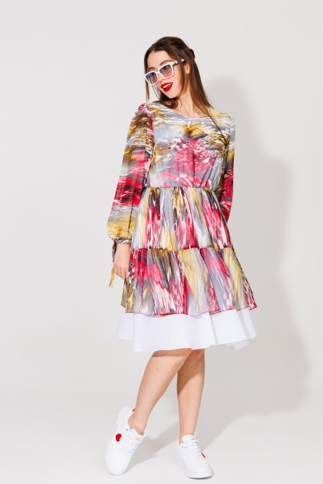 Платье NikVa н536 мультиколор размер 42-58 #3