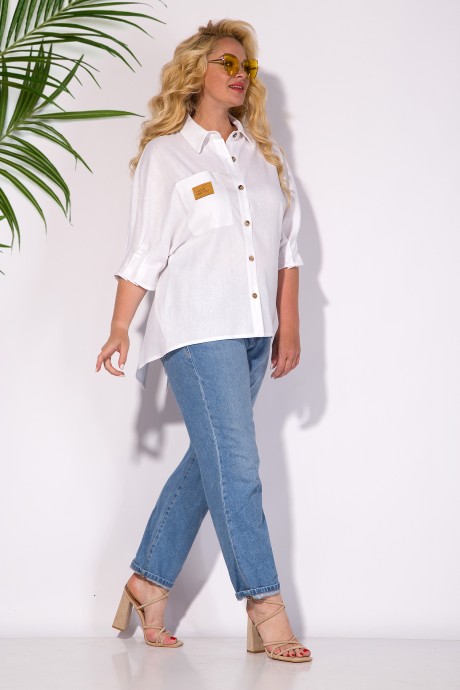 Рубашка LILIANA М 1313 белый размер 50-56 #5