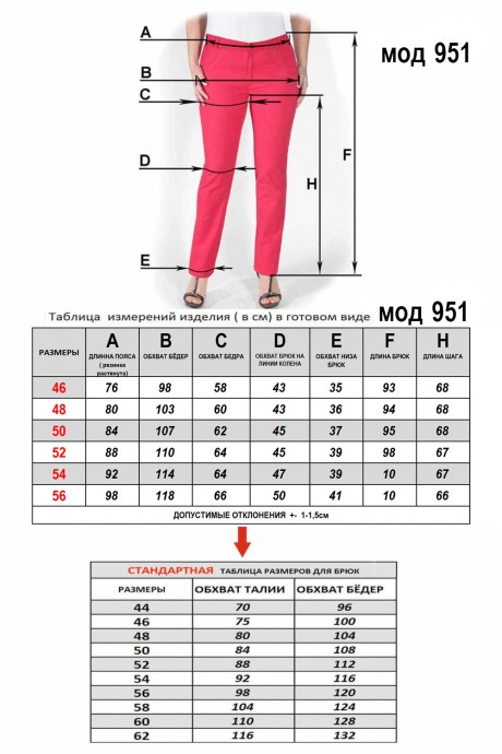 Брюки Ликвидация Mirolia 951 синяя клетка размер 54 #6