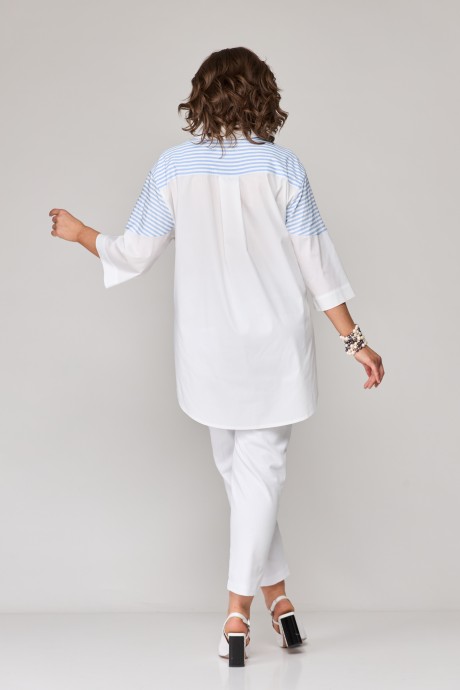 Блузка Ликвидация EVA GRANT 7183 -1 белый размер 56 #5
