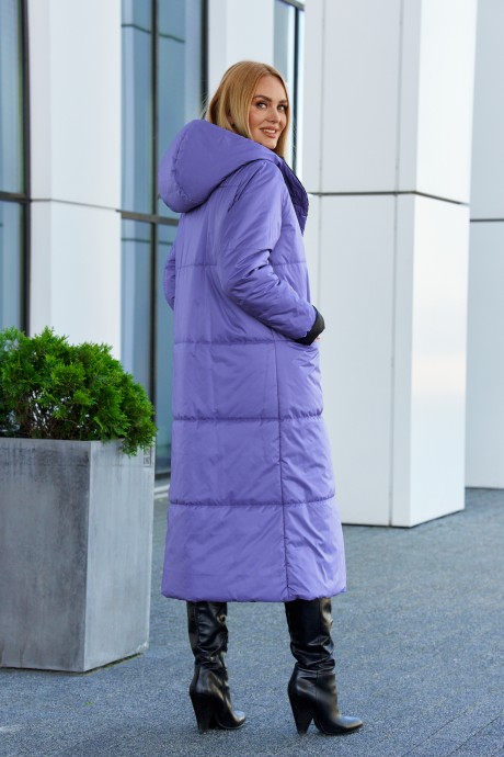 Пальто Azzara 3118Ф черный,фиолетовый размер 42-60 #5