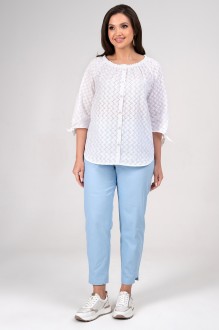 Костюм/комплект ALANI COLLECTION 2348 двойка голубой, белый #1