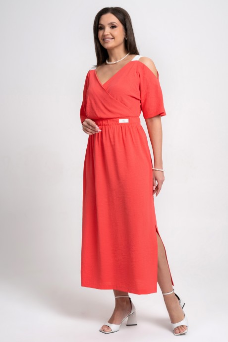 Платье ALANI COLLECTION 2356 коралл размер 44-52 #3