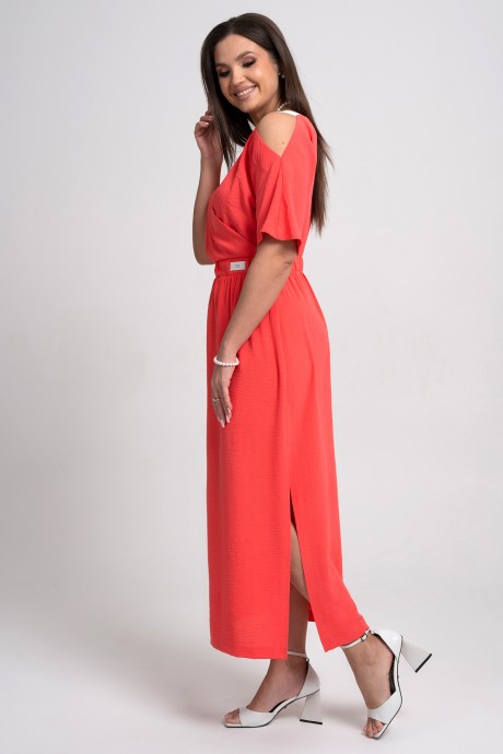 Платье ALANI COLLECTION 2356 коралл размер 44-52 #5