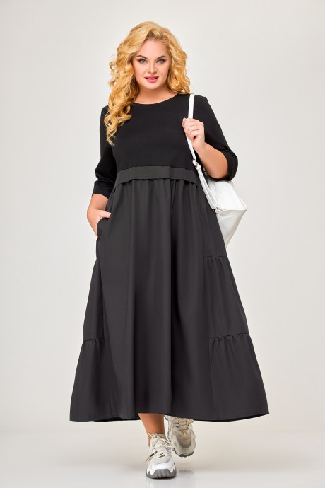 Платье Swallow 606 черный размер 52-62 #5