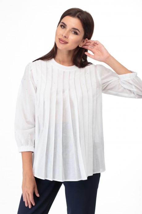 Блузка Anelli 848 белый размер 42-48 #1