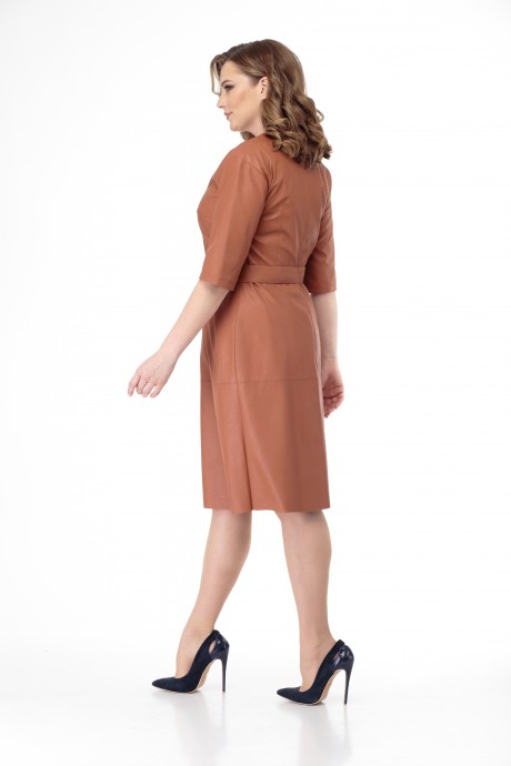 Платье Anelli 801 оранж эко-кожа размер 48-54 #7