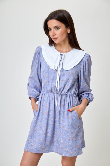 Платье Anelli 1353 голубой размер 42-52 #3