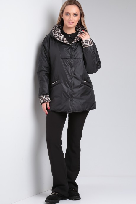 Куртка MODEMA М.3048 черный, леопард размер 50-60 #7