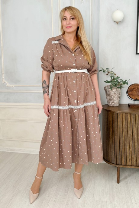 Платье Rumoda 2222 коричневый размер 46-56 #3