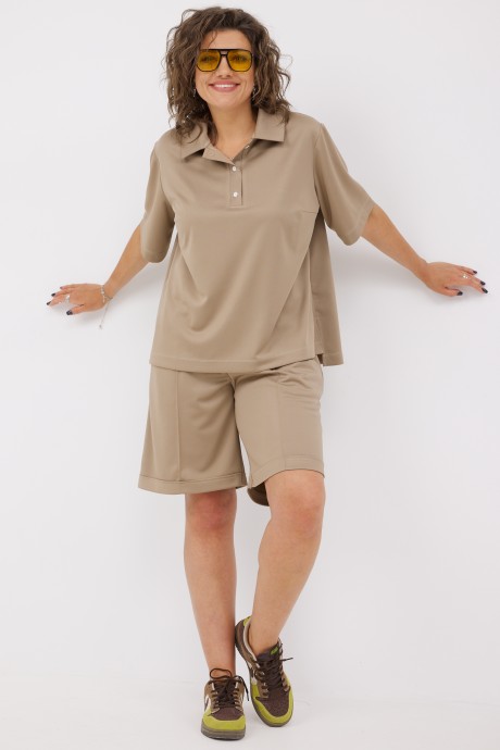 Костюм BegiModa 3092 двойка бежевый размер 48-62 #1