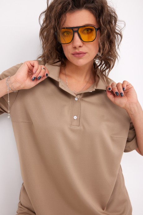 Костюм BegiModa 3092 двойка бежевый размер 48-62 #5