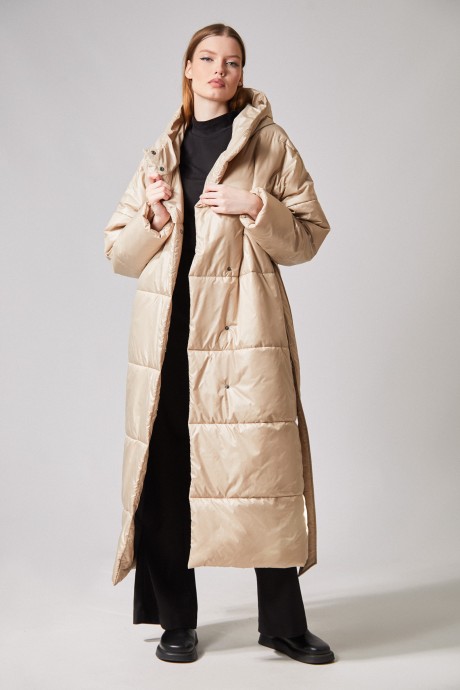 Пальто RIVOLI 1048.1 бежевый размер 42-52 #2