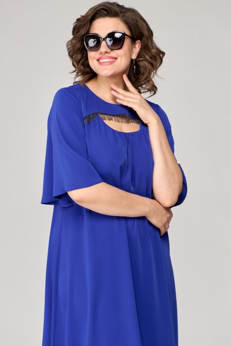 Вечернее платье EVA GRANT 7089 василек размер 48-56 #4