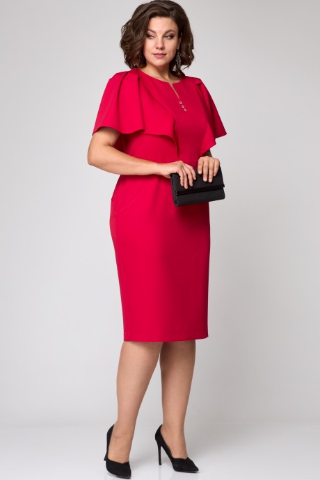 Вечернее платье EVA GRANT 7295 красный размер 48-58 #3