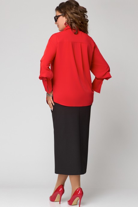 Блузка EVA GRANT 7288-1 красный размер 48-58 #4