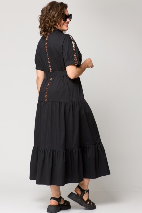 Платье EVA GRANT 7200 черный, принт леопард размер 50-60 #7