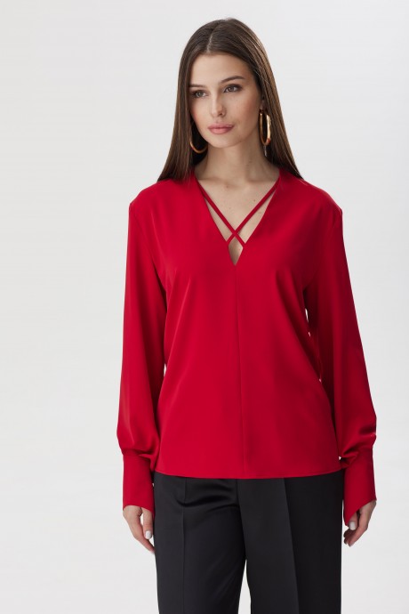 Блузка Люше 3600 красный размер 44-60 #2