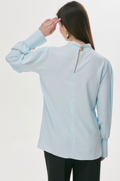 Блузка Люше 3718 голубой размер 44-54 #7