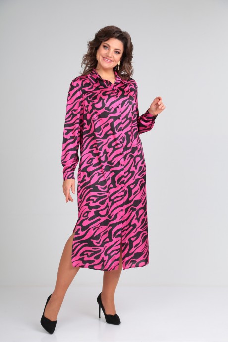 Платье Мублиз плюс 032 розовый размер 50-60 #3