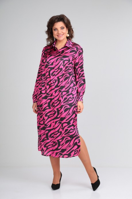 Платье Мублиз плюс 032 розовый размер 50-60 #4